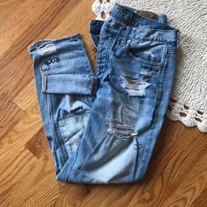 Vintage Hi Rise American Eagle Ripped Jeans Size 6